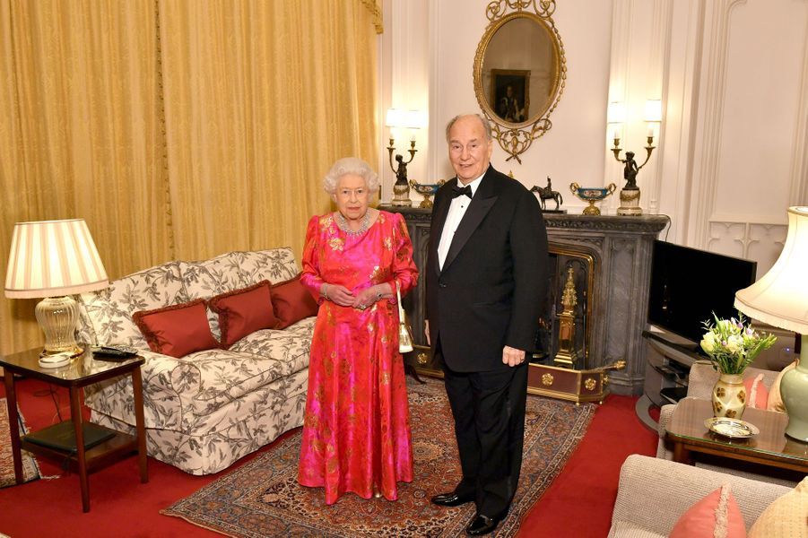 Elizabeth II Avec Le Prince Karim Aga Khan IV À Windsor, Le 8 Mars 2018 4
