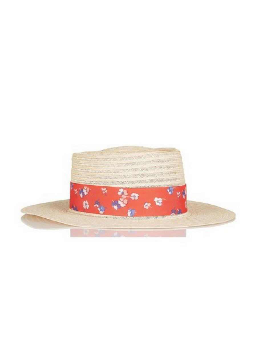 Chapeau Cowboy American Hat Company Paille, Rouge/blanc/bleu, Taille 7 3/8, Ovale Long
