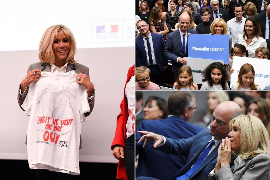 Brigitte Macron Et Jean Michel Blanquer Mobilises Contre Le Harcelement Scolaire