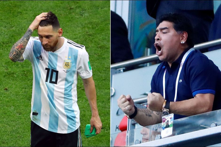 Les Larmes De Messi Et Maradona