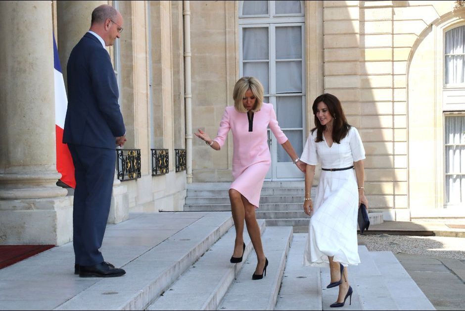 La Princesse Mary De Danemark A Dejeune Au Palais De L Elysee Avec Brigitte Macron
