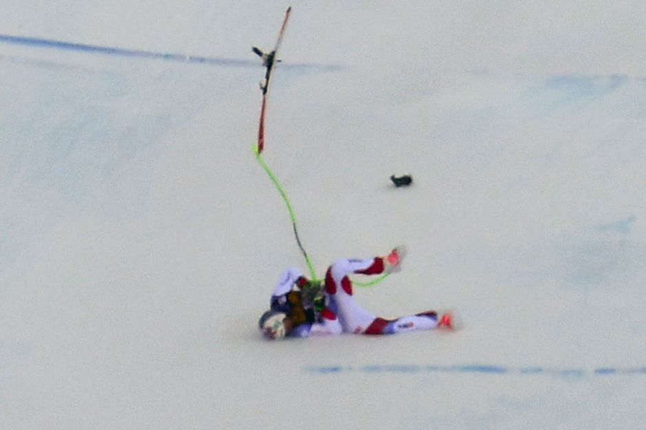 Ski alpin : l’énorme chute de Marc Gisin à plus de 120 km/h
