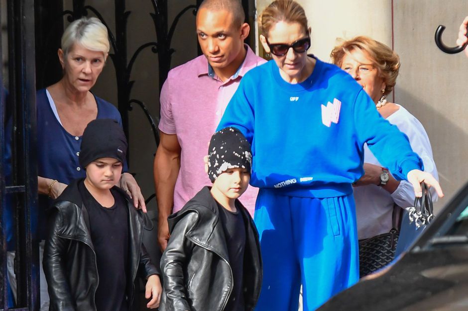 Céline Dion en virée shopping avec les jumeaux
