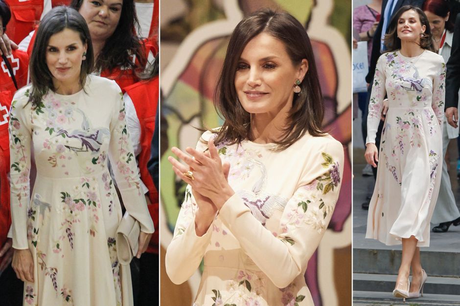 La Reine Letizia D Espagne Ressort Sa Robe Chinoise Asos A Saragosse