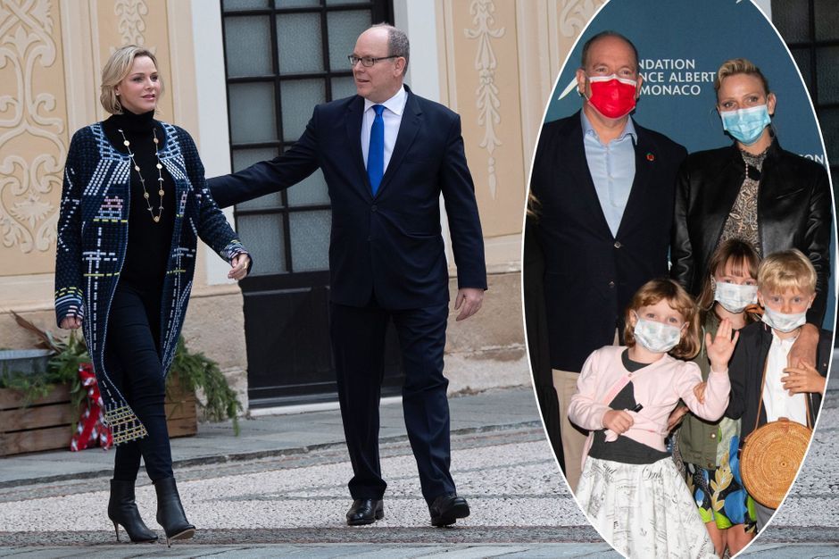La princesse Charlène et le prince Albert II de Monaco de ...