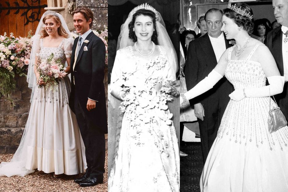 La Princesse Beatrice A Emprunte Sa Robe De Mariee Et Son Diademe A Elizabeth Ii
