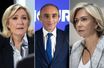Marine Le Pen et Valérie Pécresse sont au coude-à-coude. Eric Zemmour est légèrement distancé derrière ses rivales.
