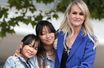 Laeticia Hallyday et ses filles, Joy et Jade, à l'inauguration de l'Esplanade Johnny Hallyday en juin 2019