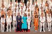 La reine Maxima et le roi Willem-Alexander des Pays-Bas avec les médaillés olympiques néerlandais des JO 2020 de Tokyo, le 10 août 2021 à La Haye