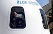 Jeff Bezos à bord de la fusée Blue Origin.