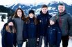 Le prince Christian de Danemark avec ses parents, ses sœurs et son frère à Verbier en Suisse, le 6 janvier 2020, avant la pandémie de coronavirus