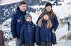 Les quatre enfants de la princesse Mary et du prince Frederik de Danemark à Verbier en Suisse, le 6 janvier 2020