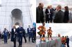 L'Arc de Triomphe empaqueté inauguré en présence d'Emmanuel et Brigitte Macron et d'Anne Hidalgo