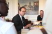 François Hollande lors d'une rencontre avec des familles de djihadistes, mardi à Paris.