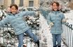 La princesse Athena de Danemark dans la neige à Paris, deux des photos diffusées pour ses 9 ans, le 24 janvier 2021