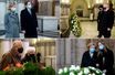 La princesse Delphine de Saxe-Cobourg, le roi des Belges Phillipe et la reine Mathilde, l'ex-roi Albert II et l'ex-reine Paola et la princesse Astrid de Belgique, à Laeken le 17 février 2021