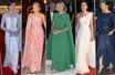 Reines Letizia d'Espagne et Maxima des Pays-Bas, princesse Charlène de Monaco, Kate Middleton et Meghan Markle en robes longues en 2019
