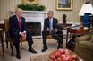 10 novembre 2016 : le président Barack Obama reçoit le président-élu Donald Trump à la Maison Blanche.