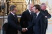 Emmanuel Macron accueille Nicolas Sarkozy, Laurent Fabius et Lionel Jospin à l'Elysée