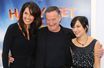 Robin Williams, entouré de sa femme, Susan Schneider, et de sa fille Zelda. En 2011 à Los Angeles