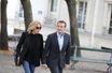 Emmanuel Macron et son épouse Brigitte dans les rues de Montmartre, en septembre 2016.