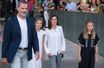 Les princesses Leonor et Sofia avec la reine Letizia et le roi Felipe VI à Madrid, le 27 août 2019