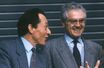 Michel Rocard et Lionel Jospin en 1985.