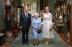 La reine Mathilde de Belgique et le roi des Belges Philippe avec la reine Elizabeth II au château de Windsor le 14 juillet 2018
