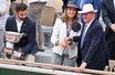 L'ex-roi Juan Carlos et sa fille aînée l'infante Elena à la finale de Roland-Garros à Paris, le 9 juin 2019