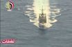 Des images d'un navire militaire égyptien filmé pendant les recherches