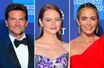 De gauche à droite : Bradley Cooper, Emma Stone, Emily Blunt