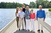 La reine Mathilde, le roi des Belges Philippe, les princesses Elisabeth et Eléonore, les princes Gabriel et Emmanuel à Bokrijk, le 27 juin 2020