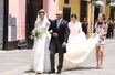 Alessandra de Osma, le jour de son mariage avec le prince Christian de Hanovre, à Lima, le 16 mars 2018, avec la princesse Alexandra de Hanovre