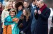 Kate Middleton et le prince William avec la reine Sonja, le prince Haakon et les princesses Mette-Marit et Ingrid Alexandra de Norvège à Oslo, le 1er février 2018