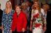 La reine Maxima des Pays-Bas avec Ivanka Trump et Angela Merkel à Berlin, le 25 avril 2017