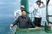 16 juin 2014. Kim Jong-un pendant une inspection de la flotte, à bord du sous-marin 167, vétuste et rouillé.