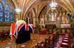 <br />
Le cercueil de Margaret Thatcher, dans de la chappelle de St Mary Undercroft, dans la palais de Westminster. Une cérémonie privée a été organisée mardi.