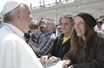 Patti Smith, mercredi, lors de sa rencontre avec le Pape François.