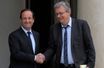 <br />
François Hollande et Pierre Laurent le 4 juin 2012 à l'issue d'une rencontre à l'Elysée.