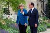 <br />
Mercredi 27 juin, dans les jardins de l’Elysée. Les deux dirigeants ont souhaité se rencontrer à la veille du sommet européen des 28 et 29 juin pour tenter d’aplanir leurs divergences.