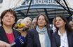 <br />
Martine Aubry, Ségolène Royal et Cécile Duflot mardi à La Rochelle.