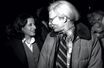 Fran Lebowitz et Andy Warhol, lors d'une soirée à New York en 1977.