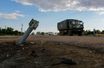 Un camion militaire russe dans la région de Kherson, en Ukraine.
