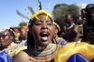 Cérémonie traditionnelle de couronnement du nouveau roi des Zoulous, à Nongoma en Afrique du Sud, le 20 août 2022