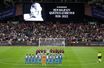 La minute de silence en hommage à la reine lors de la rencontre entre West Ham United et FCSB, jeudi, au London Stadium.