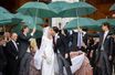 La pluie s'est invitée au mariage de la princesse Maria Laura de Belgique et de William Isvy à Bruxelles, le 10 septembre 2022