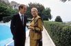 La princesse Grace de Monaco le 5 juin 1982 aux Baux-de-Provence avec son fils le prince Albert