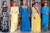 Robes du soir et diadèmes pour les reines et princesses à Copenhague le 11 septembre 2022