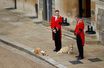 Les deux corgis de la reine Elizabeth II ont attendu la dépouille de leur maîtresse sur le perron du château de Windsor, au terme des funérailles de Sa Majesté, lundi 19 septembre 2022. Muick et Sandy sont désormais sous la garde du fils de la souveraine, Andrew.<br />