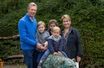 La grande-duchesse Maria Teresa et le grand-duc Henri de Luxembourg avec la princesse Amalia et les princes Liam et Charles au Parc merveilleux de Bettembourg, le 10 septembre 2022